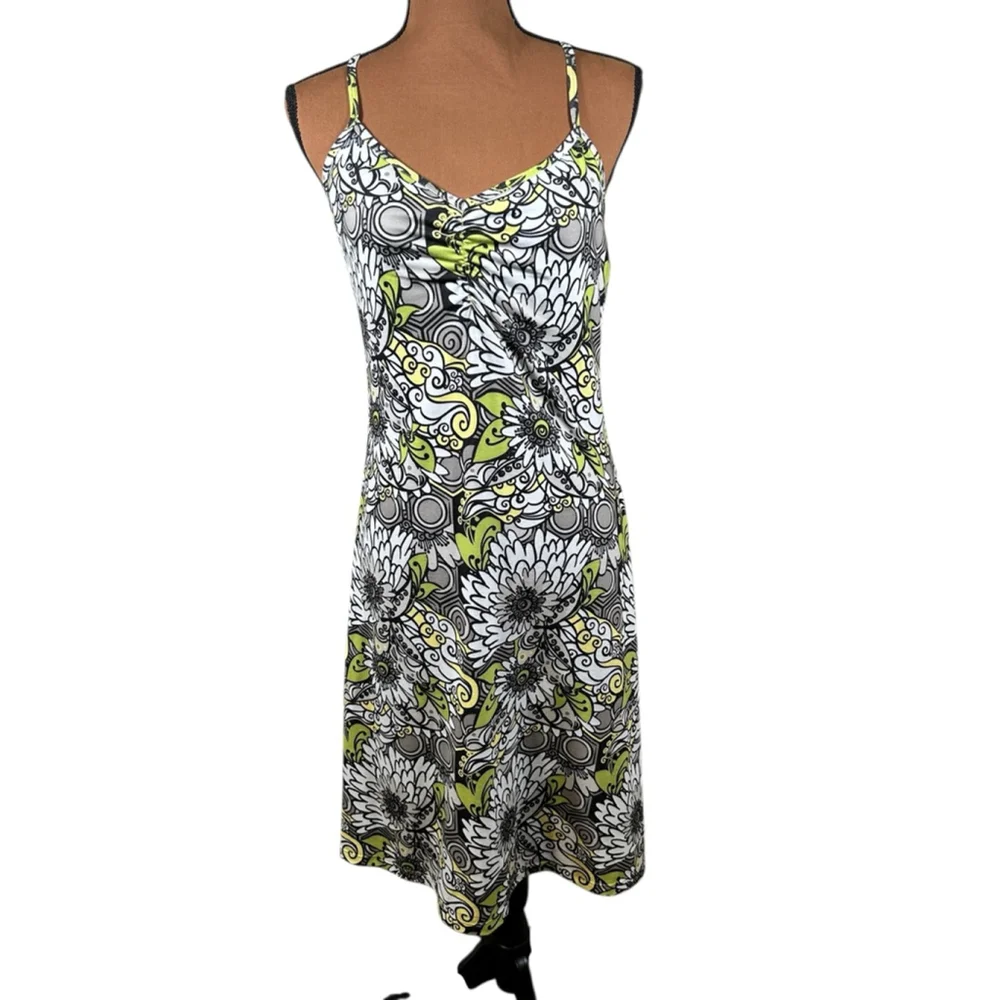 Prana Breathe Strappy Back Floral Athletic Dress S - Picture 2 of 10